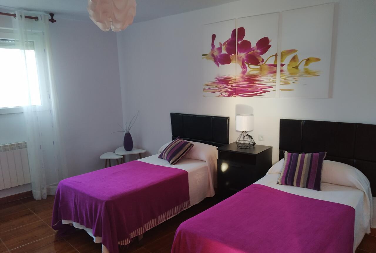 Tweepersoonskamer met 2 Aparte Bedden en Eigen Badkamer