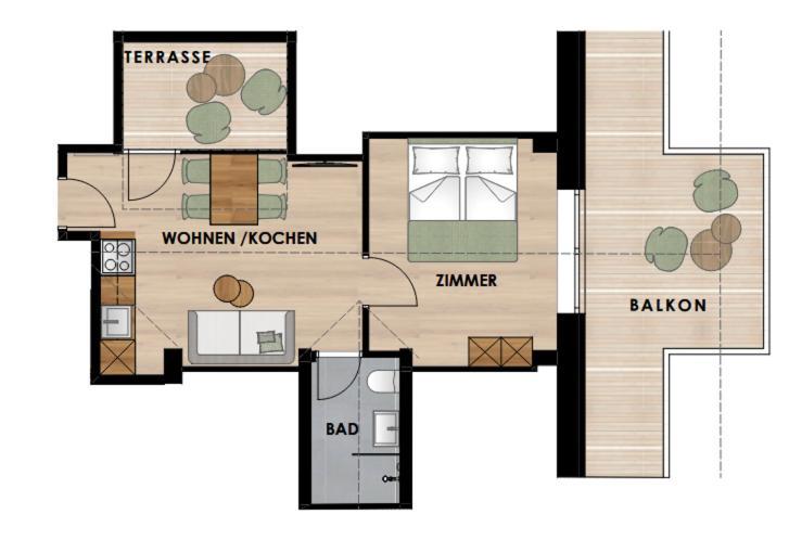 Appartement met Uitzicht op het Gebergte